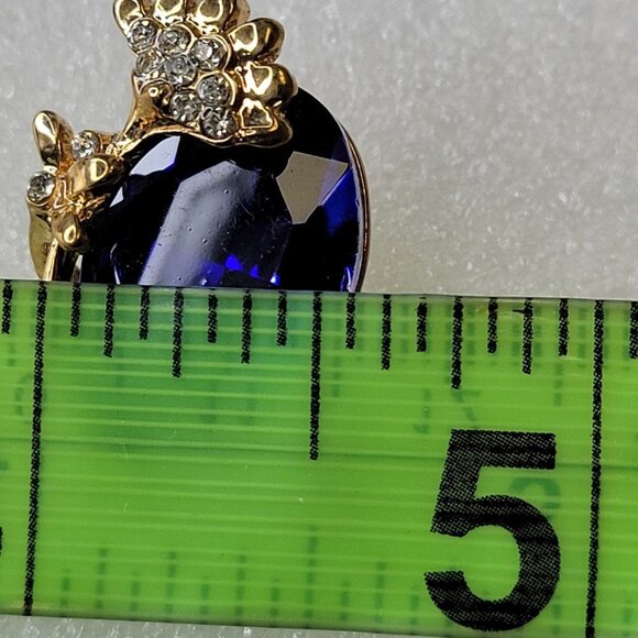 Oval Blue Fashion Crystal Faceted Earring - Picture 10 of 15